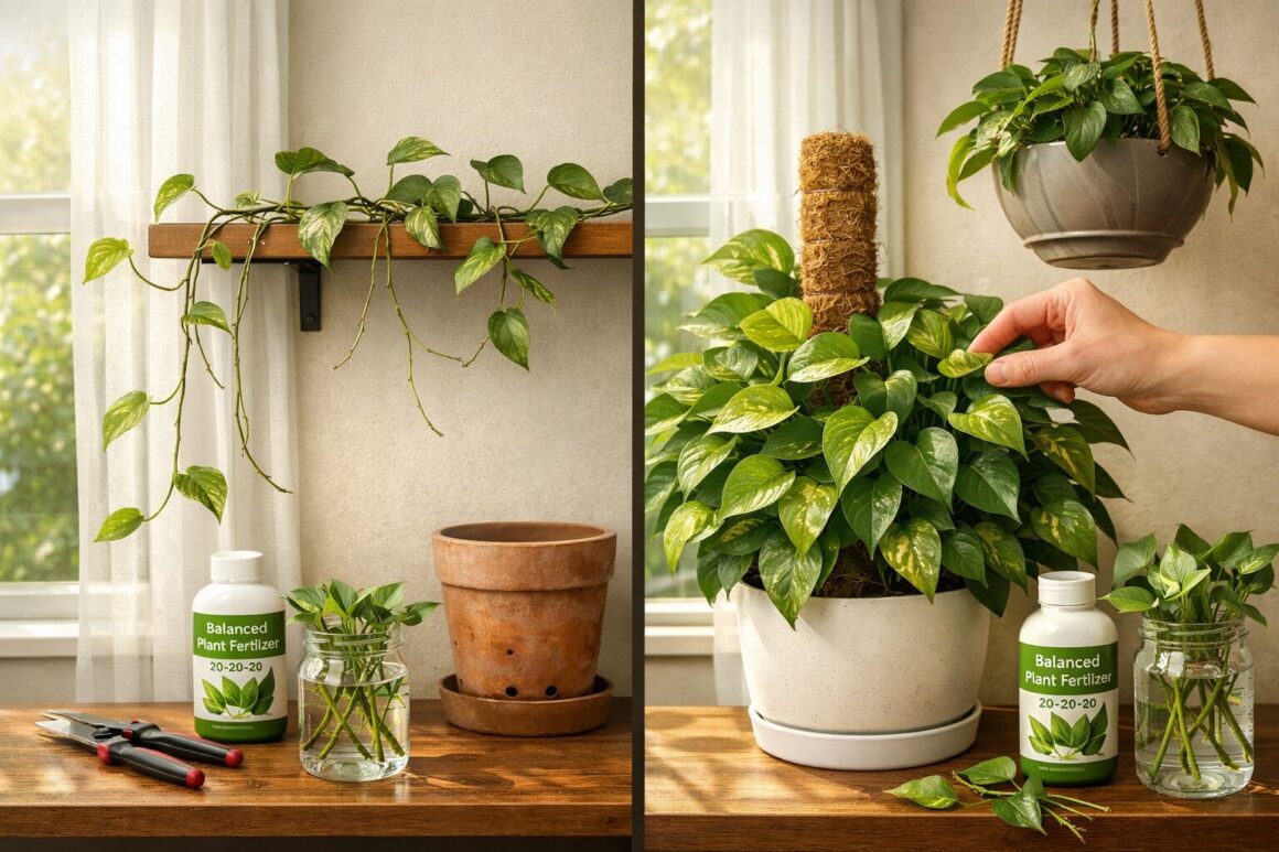 8 ways to stop leggy pothos