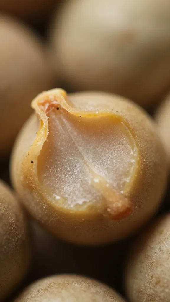 Single pepper seed, extreme closeup.