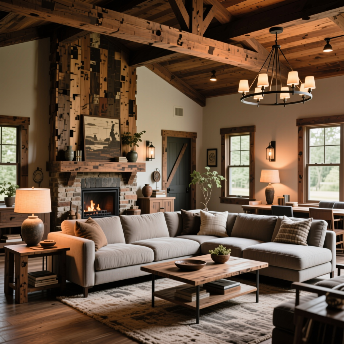 8. Blend Modern Comfort With Rustic Charm