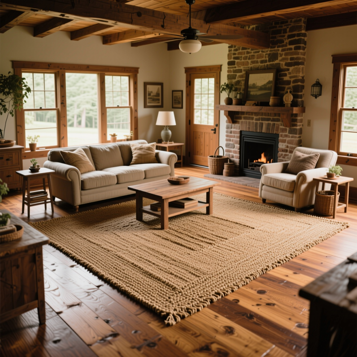 9. Use Rugs and Flooring to Anchor the Space