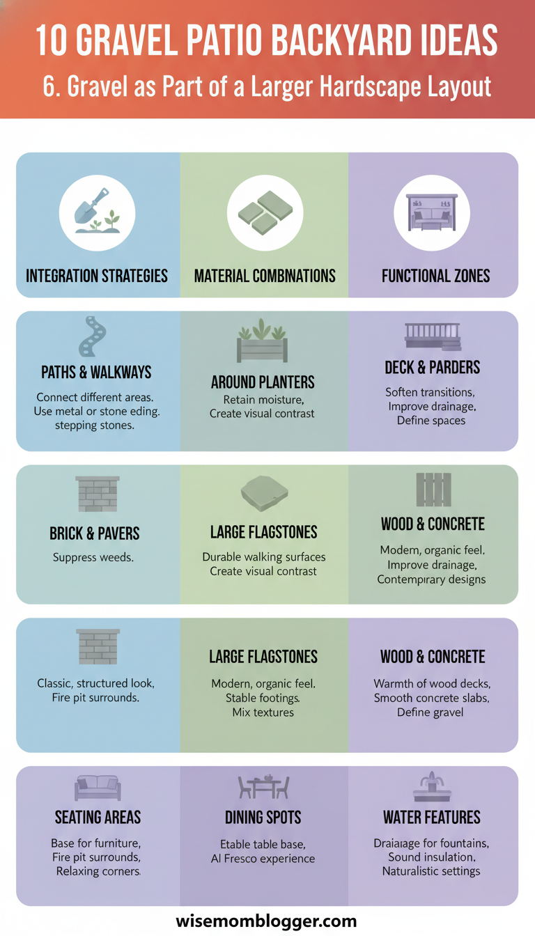 6. Gravel as Part of a Larger Hardscape Layout