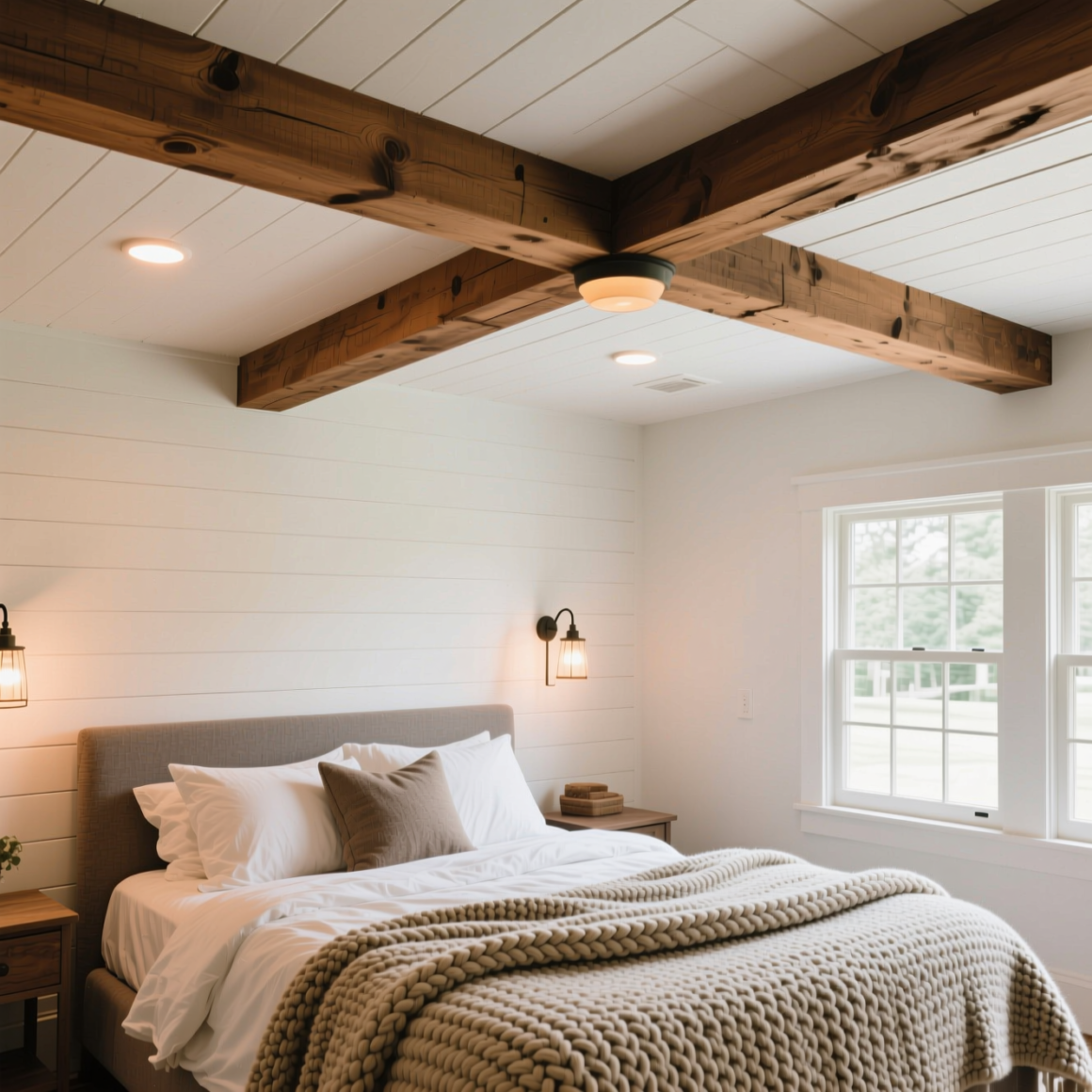 4. Install Faux Ceiling Beams for Architectural Character