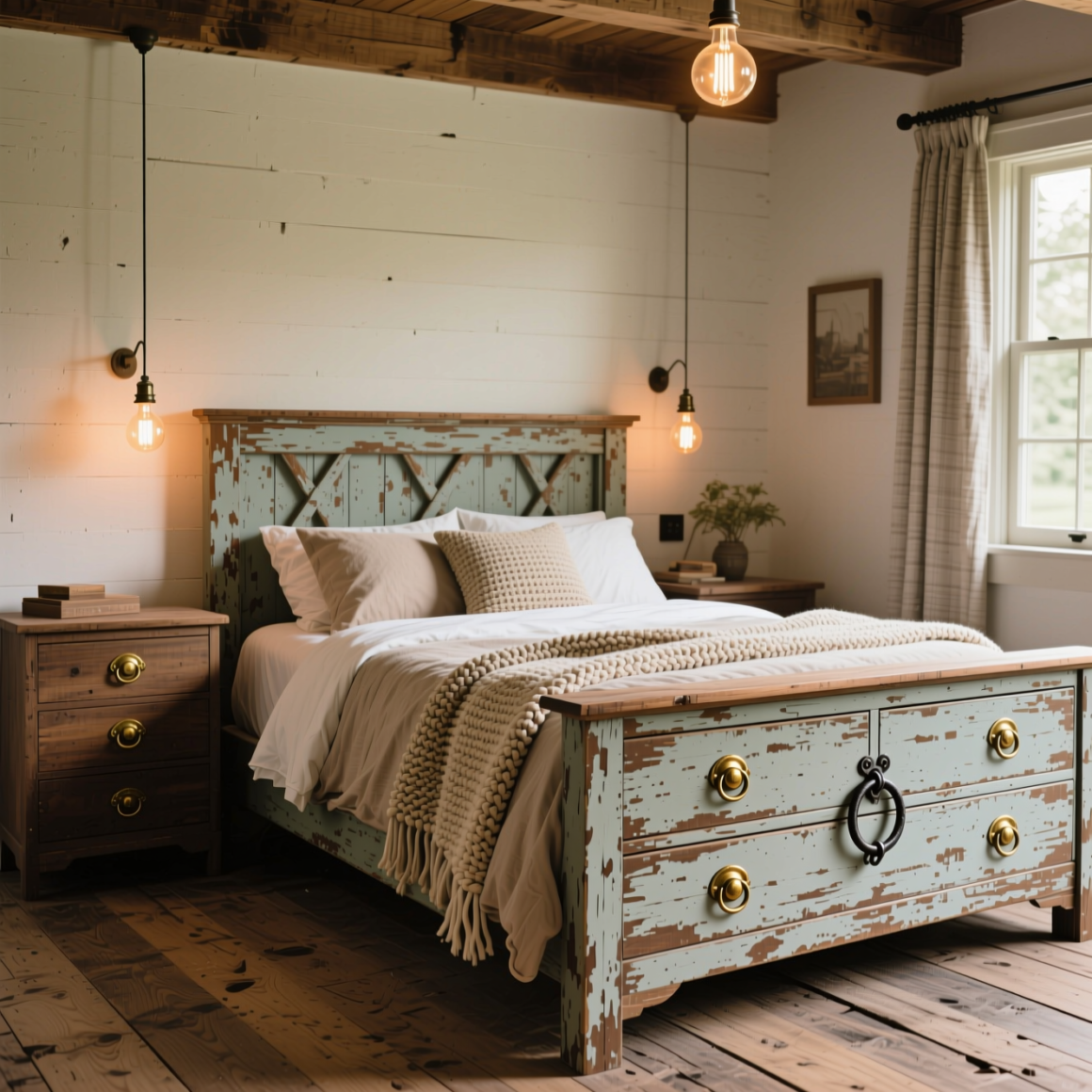 7. Choose Rustic Furniture with Antique Hardware