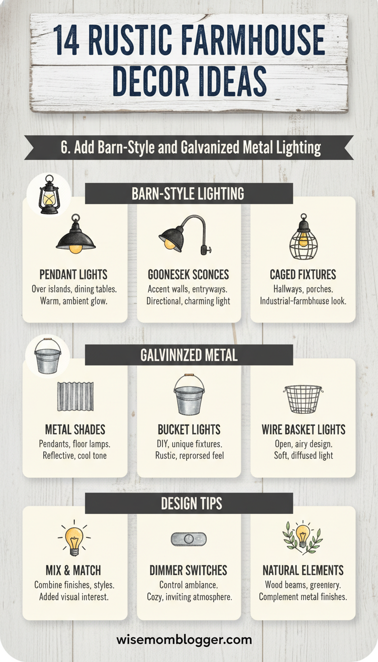6. Add Barn-Style and Galvanized Metal Lighting