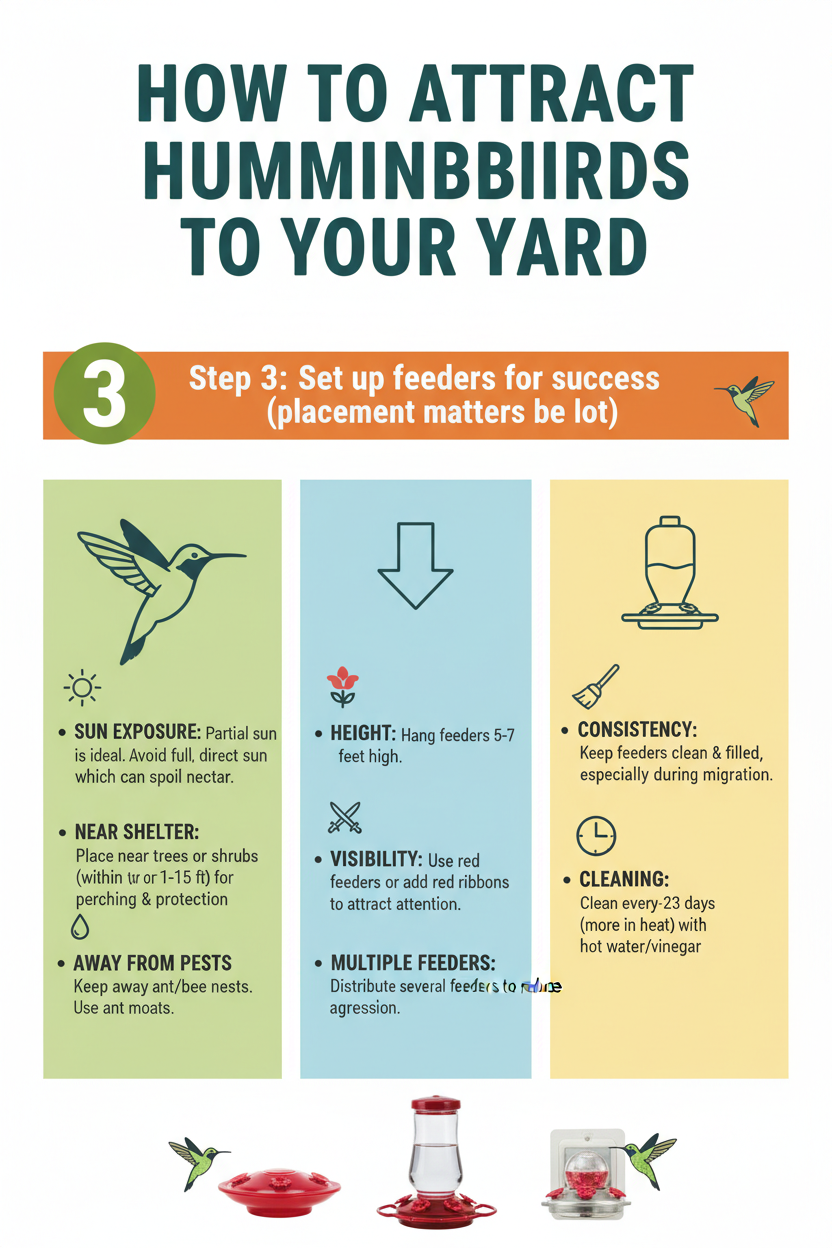 Step 3: Set up feeders for success (placement matters a lot)
