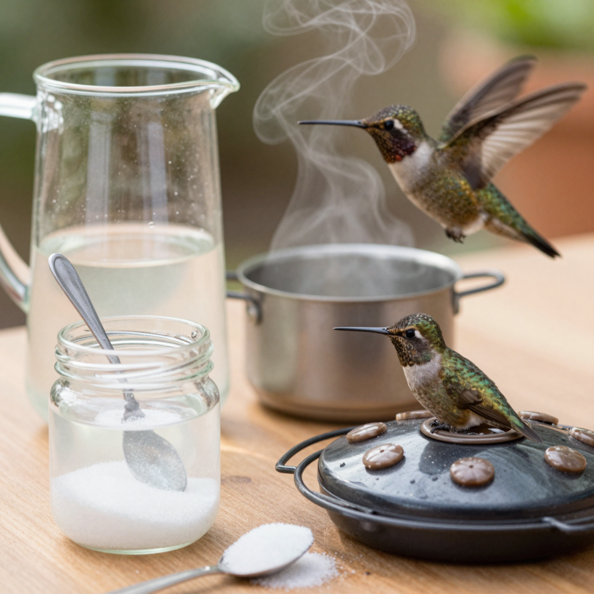 Step 4: Make hummingbird nectar with the right sugar-water ratio