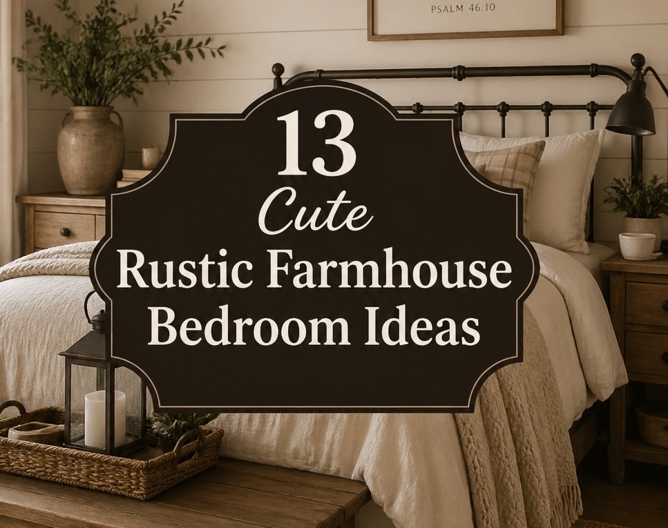 realistic image of rustic farmhouse bedroom idea
